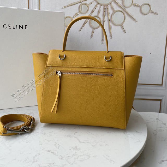 Celine女包 賽琳經典款中號女包 Celine belt bag 掌紋牛皮鯰魚包 189153  slyd2207